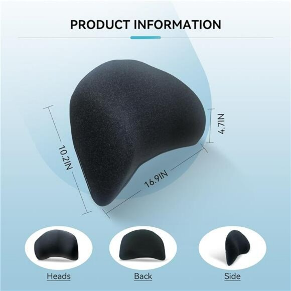 Memory foam lumbar support pillow for car seat office chair back pain relief - Picture 2 of 7